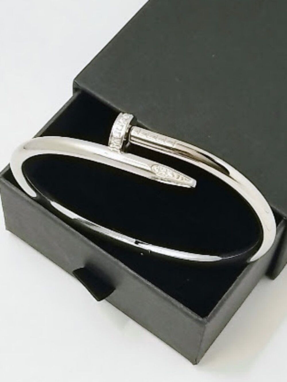 18k Gold Plated Stud Bracelet with Cubic Zirconia 316L Steel Trendy Love